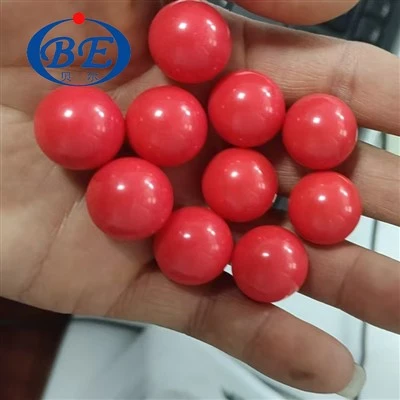 Esfera de aço revestida de plástico rígido